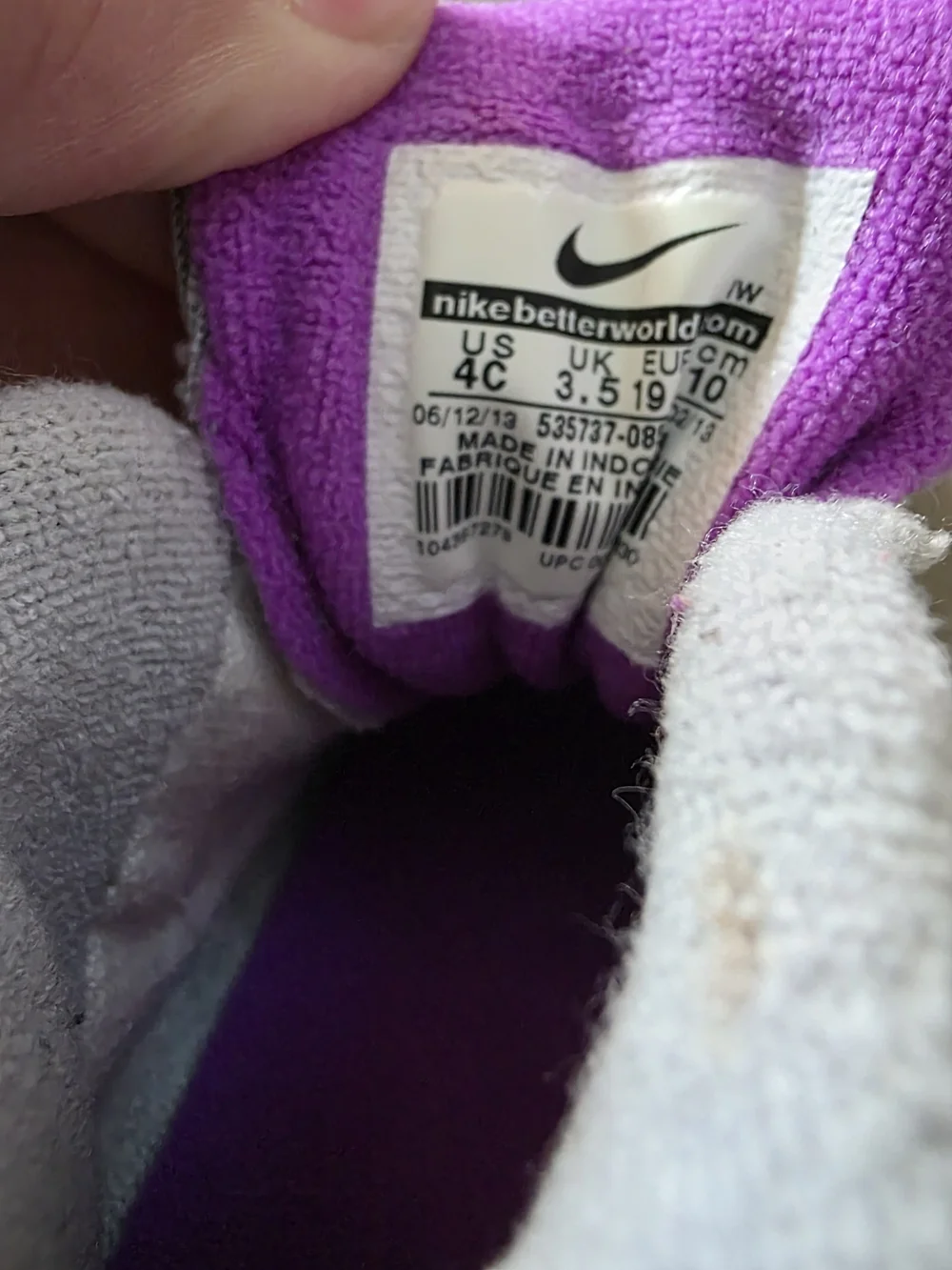 Nike Kids Gray, Orange and Purple High-Top Basketball Sneakers